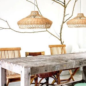 Nouveau modèle moderne en gros de lustres d'abat-jour en rotin naturel luminaires suspendus pour la maison ou l'hôtel et le restaurant Villa ML45 - Product Image 3