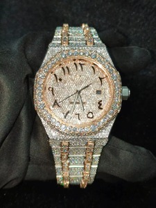 Reloj de Lujo para Hombre, de Acero Inoxidable, Estilo Tonneau, 40 mm, Bisel con Diamantes, Mecánico Automático, Fecha, Cristal de Zafiro, Cierre Plegable - Product Image 1