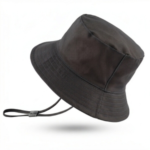 Wholesale Custom Bucket <b>Hat</b> 100% Cotton Sun <b>Hat</b> Breathable Lightweight UV Protection Fishing <b>Hat</b> <b>Summer</b> Beach Outdoor <b>Hat</b> Person - Product Image 2