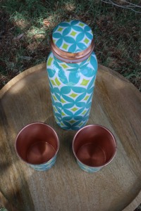Urban Style Vintage Design Copper <b>Water</b> <b>Bottle</b> Hand Crafted Large Capacity Leak Proof Eco-Friendly Wholesale Use - Product Image 4
