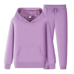 Ensemble de survêtement unisexe en coton léger, 2 pièces, en molleton bouclette délavé à l'acide, personnalisé pour la vente en gros (hoodie et pantalon de survêtement) - Product Image 1