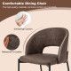 Set di 2 sedie da pranzo in tessuto retrò con cuscino in spugna ad alta densità e rivestimento stabile in pelle PU - Product Image 6