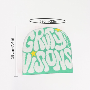 Bonnet tricoté unisexe en acrylique 100% de haute qualité, personnalisé OEM, décontracté, teint, avec étiquette tissée, pour l'hiver, le ski, le pêcheur, adulte, Shaghaf - Product Image 3