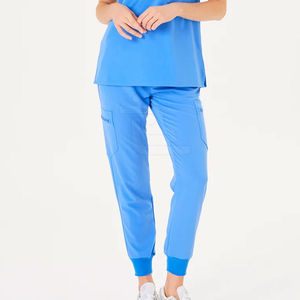 Women's Custom Spa Uniform New Fashion <b>Elastic</b> Salon Scrub with Adjustable Knitted <b>Lace</b> Spa Uniform - Product Image 5
