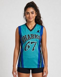 Premium Adults Short Sleeve Volleyball Women's Team Jersey Custom Logo Short Sleeve V-neck Durable <b>Polyester</b> Sport <b>Shirt</b> - Product Image 4