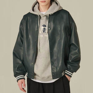 Custom Canvas Solid Baseball <b>Jacket</b> 2026 Plus Size Men's Vintage Windproof Breathable Varsity College <b>Jackets</b> Wholesale Blank - Product Image 2
