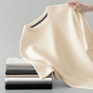 T-shirt Homme Oversize Uni 100% Coton à Manches Courtes Séchage Rapide Respirant pour Sports de Plein Air Été 2026 - Product Image 1