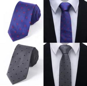 Corbata de seda personalizada para hombre con patrón de puntos bordado, elegante, formal, para negocios, bodas, fiestas, accesorio de corbata larga. - Product Image 3