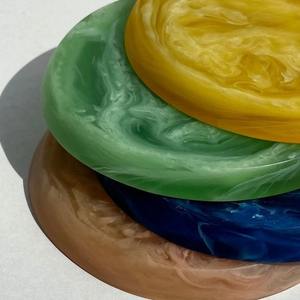 ชุดจานรองแก้วเรซิ่นลายหินอาเกต พร้อมฐานวางเค้กและที่ตักเค้ก ขนาดและสีตามสั่ง ชุดจานรองแก้วขายดีจากอินเดีย - Product Image 5