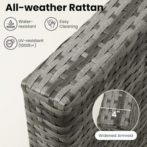 High Quality 7 <b>Pieces</b> Outdoor Rattan Wicker <b>Sofa</b> <b>Set</b> Patio Sectional Furniture <b>Set</b> for Exterior Decor - Product Image 2
