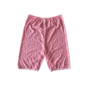 Shorts en coton imprimé rose pour femme, taille mi-haute, élastique, confortable, décontracté, respirant, en maille - Product Image 6