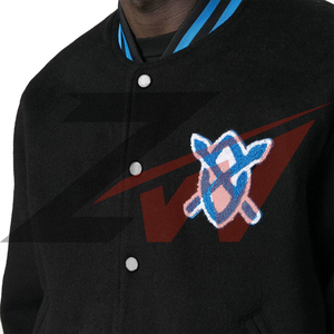 Chaqueta Varsity de Moda para Hombre, Talla Grande, Personalizada, de Alta Calidad, con Cuello de Lana y Cierre de Cremallera - Product Image 2
