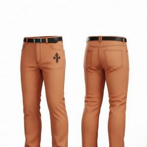 กางเกงยีนส์ผู้ชายคุณภาพสูง ผ้าฝ้าย 100% น้ำหนักเบา ระบายอากาศได้ดี ทรงตรงปานกลาง ผ้ายีนส์ฟอก ทรงลำลอง สั่งตัดได้ RIVIAN รุ่นซัมเมอร์ สีพื้น - Product Image 6