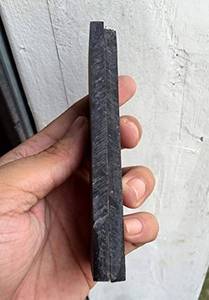 Escamas de cuerno de búfalo negro natural talladas a mano, genuinas y duraderas, para mango de cuchillo, material para fabricación de cuchillos DIY, Midnight - Product Image 6