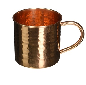 Mug en cuivre avec finition martelée et poignée pour servir de la bière, style vintage, résistant à la chaleur - Product Image 3