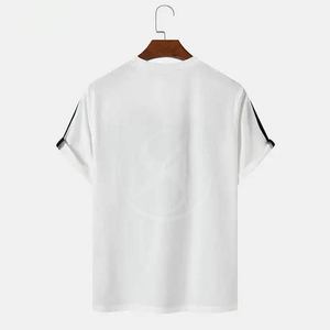 Wholesale High Quality Customized Design Men's Regular Fit Short Sleeve Polyester/Cotton <b>Ringer</b> <b>T</b>-<b>shirt</b> Pocket Solid 180g Casual - Product Image 2