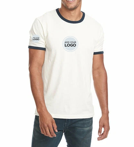 Camisetas de Manga Corta Unisex, Camisetas de Manga Corta con Ribete en Contraste, Camisetas de Manga Corta Unisex de Polialgodón - Product Image 4