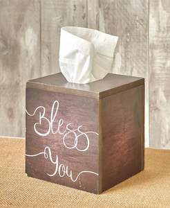 Caja de pañuelos de madera con forma cuadrada para dormitorio, baño, encimera de cocina y decoración de sala de estar - Product Image 2