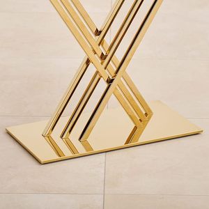 Handmade <b>Gold</b> Metal <b>Console</b> <b>Table</b> with White Marble Top Modern Entryway Sofa <b>Table</b> Luxury Hallway Accent <b>Table</b> for Living Room - Product Image 5