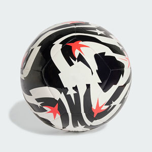 Balón de fútbol personalizado con diseño abstracto en negro, blanco y rojo, de cuero PU duradero, para entrenamiento y partidos, tamaño oficial, suministro al por mayor. - Product Image 2