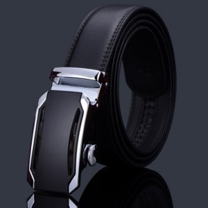 Ceinture en cuir de vachette pour homme, boucle automatique géométrique, 35 mm, style professionnel, OEM - Product Image 4