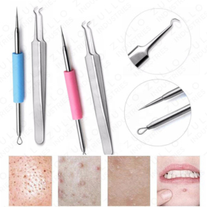 Premium Stainless Steel Blackhead Remover Kit Acne Extractor <b>Tools</b> for Deep Pore Cleansing and Facial Skin Care - Product Image 5
