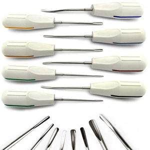 Oferta Especial: Juego de 8 Instrumentos Quirúrgicos de Acero Inoxidable Ajustables para Laparotomía Básica, Extracción Dental y Punta de Raíz Apical - Product Image 1