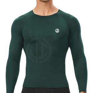 Solid Color Long Sleeves Men <b>Compression</b> <b>Shirts</b> Customized Logo New Style Men <b>Compression</b> <b>Shirts</b> - Product Image 2