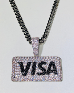 จี้เพชรโมอิสซาไนต์แบบกำหนดเอง VVS เงินแท้ 925 จี้ฮิปฮอปแบบฝังเพชรสองสี สำหรับผู้ชาย แร็ปเปอร์ สร้อยคอจี้แบบหรูหรา - Product Image 1