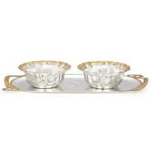 Modern Acrylic Serving Tray with Gold Metal Handles Rectangular <b>Clear</b> Plastic Food Platter for Coffee <b>Table</b> Vanity Office Desk - Product Image 3