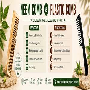 Natural Handmade Thick Hair Neem Wood <b>Wide</b> Tooth Detangling <b>Comb</b> Eco Choice - Product Image 6