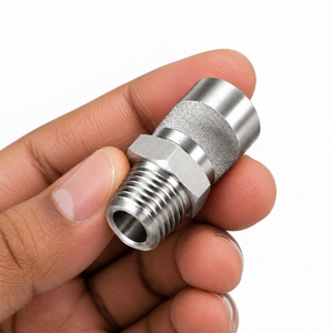 Adaptateur mâle en acier inoxydable usiné CNC, raccord hexagonal moleté, service de tournage - Product Image 1