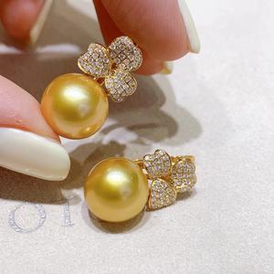 Boucles d'oreilles en argent pur 925, gris platine, perle, talons hauts, 11-12 mm, rondes, impeccables, parfaites pour un style quotidien - Product Image 2