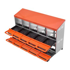 Nido per Galline in Metallo Resistente alla Corrosione con 10 Scomparti, Design Inclinato 30-45 Pollici - Product Image 1