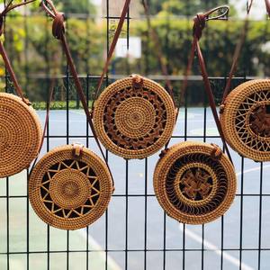 Rattan <b>Bag</b> with Mother of pearl Handmade <b>Wicker</b> Shoulder Handbag for Premium Summer Style Vietnam Origin - Product Image 6