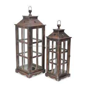 Table Decor Hanging Home Design Lantern Wooden Candle Lantern Custom Colorful Decorative Lanterns at Low Prices - Product Image 2
