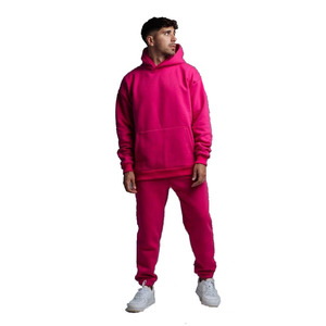Autumn Winter New Hooded Pullover Set Men's Thickened Loose Sporty <b>Running</b> Fitness Cotton <b>Hoodie</b> Set Custom - Product Image 2