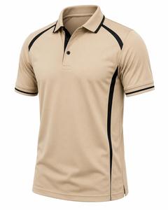 T-shirt à manches courtes noir et or pour homme, en jersey, séchage rapide, tricoté, style décontracté, mélange polyester/coton de haute qualité - Product Image 4