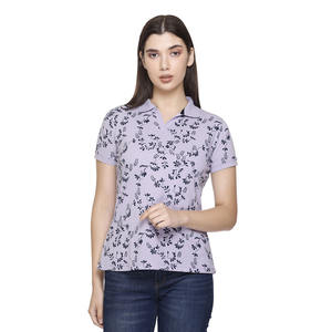 Tissu respirant décontracté en polyester/coton de haute qualité pour chemise à manches courtes pour femme, logo personnalisé, vente en gros directe d'usine - Product Image 3