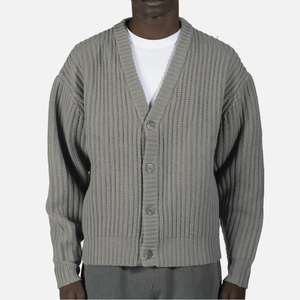 Vente en gros OEM – Cardigan décontracté tricoté sur mesure pour homme, pull en laine, manteau en coton. - Product Image 1