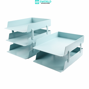 Sworld Office Organizer 3-Layer Multifunctional Desk <b>Storage</b> <b>Box</b> Wholesale ABS Japandi Design PP Factory - Product Image 5