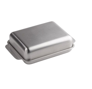 Durable <b>Silver</b> Polished Contemporary Butter Dish Custom Design Dishes Plates Newest Style Kitchen Stainless Steel - Product Image 1