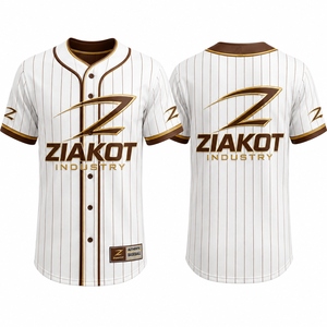 ZIAKOT Men's <b>Baseball</b> Jersey Sublimated Tropical Print Breathable Short Sleeve Regular Fit Summer Sport Apparel - Product Image 5