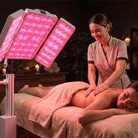 Panneau de luminothérapie LED infrarouge 460W rouge pour salon, 2064 LED à double puce, équipement pour salons de beauté