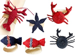 Red <b>Crab</b> Shape Rattan Napkin Ring Handwoven Coastal Table Decor Ideal For Dining Home Cafe Party And Beach Themed Styling - Product Image 4