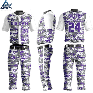 Uniforme de Béisbol de Primera Calidad, Último Modelo, Transpirable, de Manga Corta, con Logotipo Personalizado Impreso - Product Image 1
