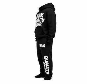 Broderie 3D personnalisée pour ensemble de survêtement d'hiver homme femme, sweat à capuche en polaire épaisse, pantalon de jogging, streetwear, vêtements de sport - Product Image 2