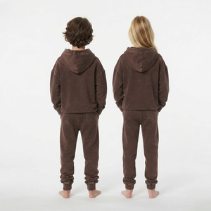 Conjunto de Chándal Oversize para Niños con Lavado Ácido, Sudadera con Hombros Caídos y Cordón, Pantalones Jogger, Estampado Personalizado, Fabricante de Moda Urbana - Product Image 3