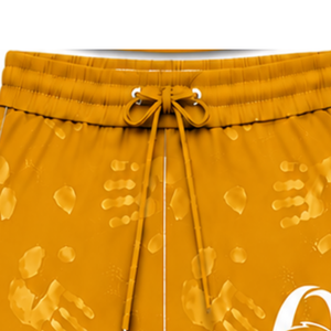 Shorts de Natación Color Amarillo Dorado y Blanco, Ligeros, de Secado Rápido, Transpirables, con Cordón en la Cintura, para Entrenamiento, Deportes Acuáticos - Product Image 4