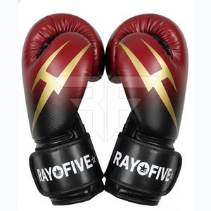 Gants de boxe pour hommes de style luxueux en cuir, respirants, fermeture à boucle et crochets, haute qualité, vente chaude, prix raisonnable - Product Image 4